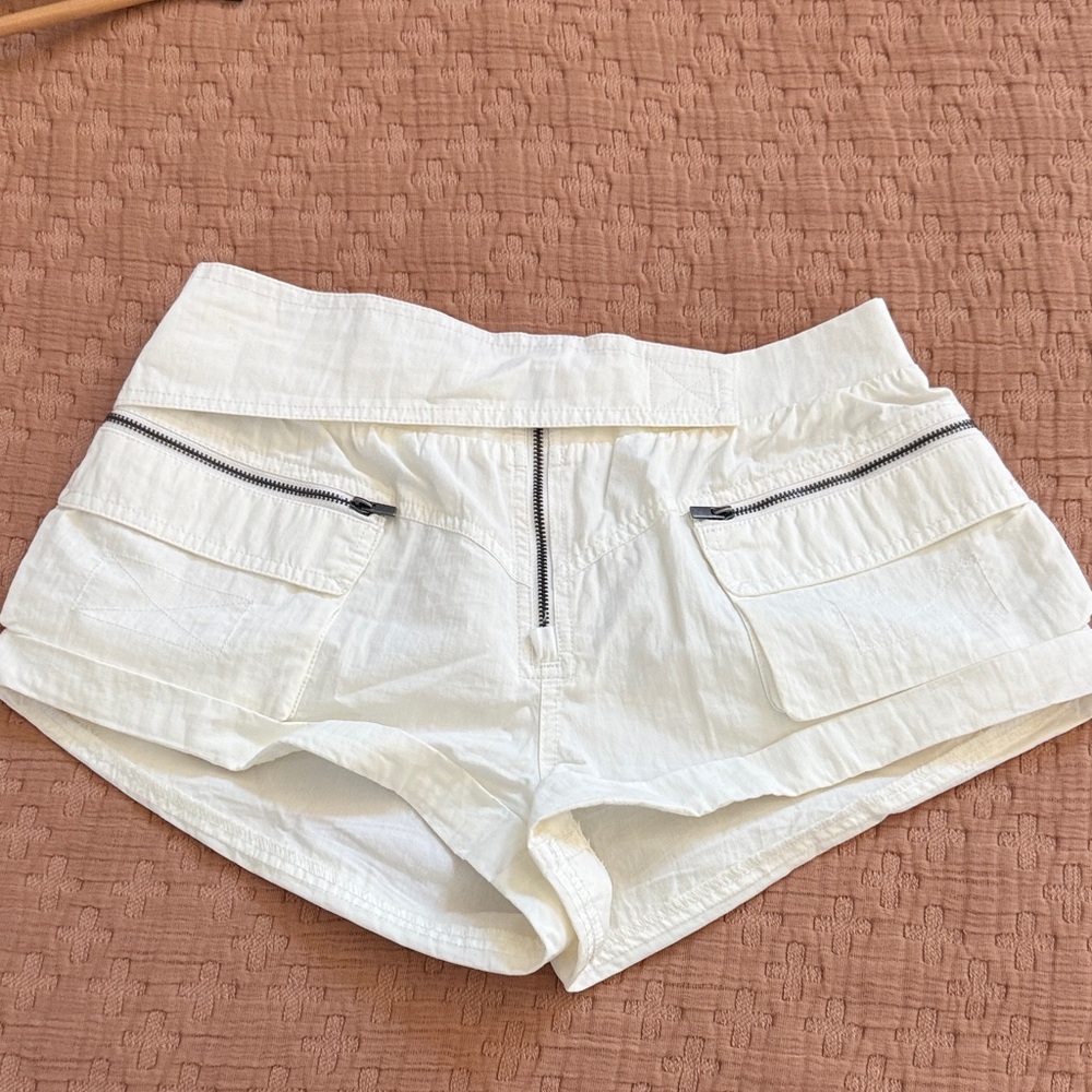 FP Movement by Free People White Zip Pocket Active Shorts